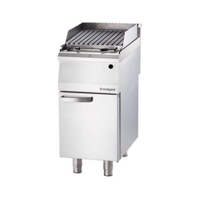 Stalgast Gas-Lavastein-Grill Als Standgerät, Serie 700 Nd Mit V-Rost, 400X700X850 mm