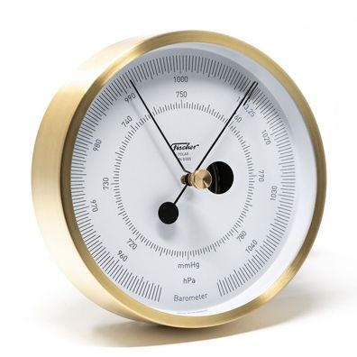 POLAR Barometer, Messing gebürstet [Fischer 1608B-45]