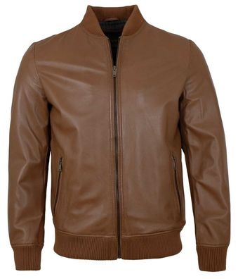 Existenz - Herren Lederjacke Blouson Lammnappa tobacco