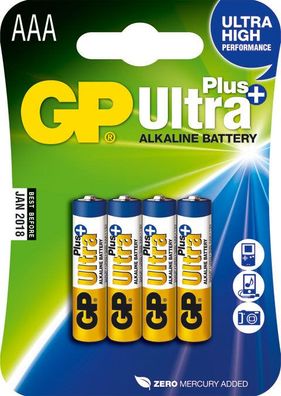 4 x Ultra Plus Alkaline Batterie AAA, Micro (GP 24AUP]