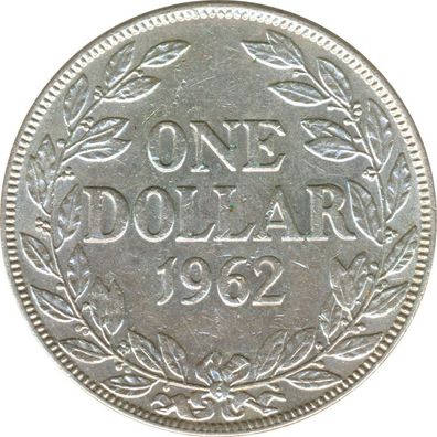 Liberia 1 Dollar 1962 Silber*