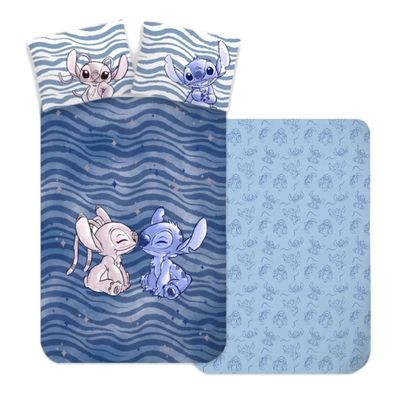Lilo & Stitch "Schmusezeit" Babybettwäsche in blau | 100% Baumwolle