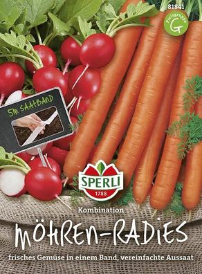 Sperli Möhren-Radies Kombination Saatband 5 m, frische Vielfalt im Beet