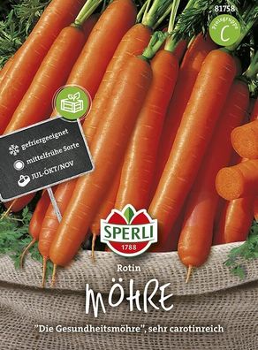 Möhre Sperling´s Rotin (Gesundheitsmöhre), süß-aromatischer Geschmack