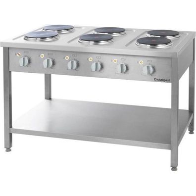 Stalgast Elektroherd Serie 700- 6 Platten   2,6 Kw, 1200 X 700 X 850