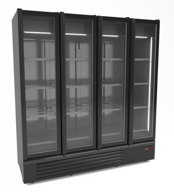 Gastronomie Combisteel Kühlschrank mit 4 Glastüren 16 Gitter und 1850 Liter