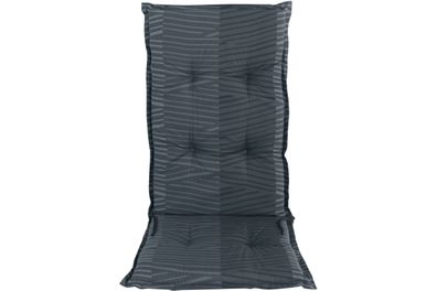 Sungarden Hochlehner Gartenstuhl Auflage Borkum Grau gestreift 117 cm