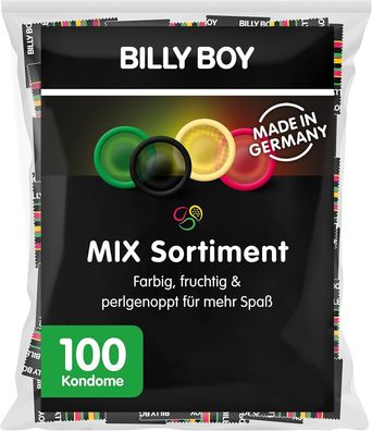 Billy Boy Kondome Mix-Sortiment Farbig Fruchtig Großpackung Verhétung 100 Stéck