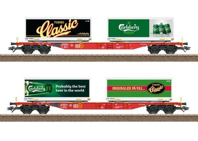Trix 24509 Containertragwagen-Set Carlsberg/Tuborg Spur H0