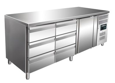 Saro Kühltisch KYLJA 3150 mit 6 Schubladen und 1 Türen 2230x700x890-950mm