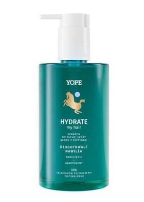 Yope Feuchtigkeitsspendendes Shampoo mit Peptiden fuer trockene Kopfhaut, 300 ml