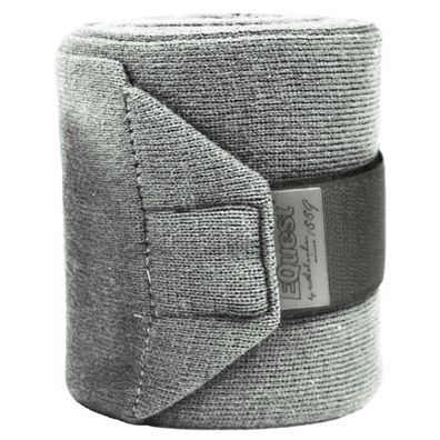EQuest Acryl-Strickbandagen für Pferde, grau, 2er Set - 2,5 m