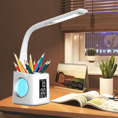 KoDise Schreibtischlampe LED mit USB Ladefunktion Tischleuchte Leselampe 7 in 1 Retoo