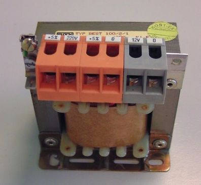 Transformator Trafo Pri. 220 V Sec 12 V 100 VA Bestnr.: T9/357