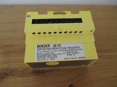 Bender LSE 470 Überstrom - Trafo - Temperatur - Relais Wächter KOST-EX S14/358
