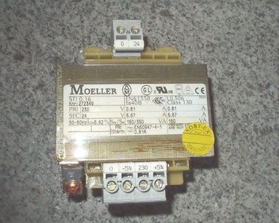 Transformator Trafo Moeller 230 V 24 V 160 VA T10/153