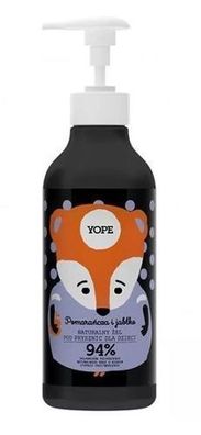 Yope Kinder Duschgel Orange & Apfel, Sanfte Pflege, 94% Natuerliche Inhaltsstoffe, 40