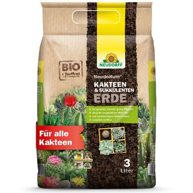 Neudorff NeudoHum Kakteen & SukkulentenErde - 3 Liter