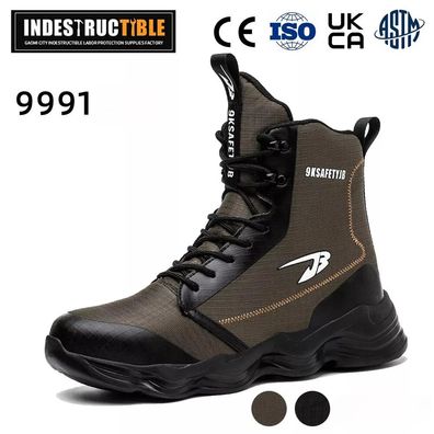 Herren Schnittschutzstiefel Forststiefel Stahlkappe Rutschfest Arbeitsschuhe DE