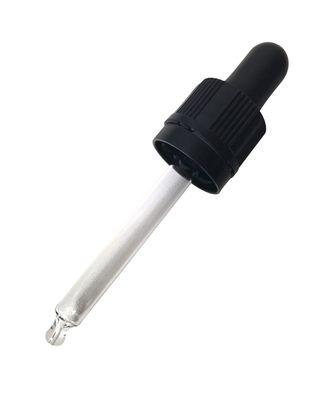 Pipette 77 mm, schwarz, mit Kugelspitze für DIN18 Gewinde