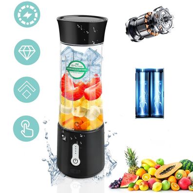 KoDise 500ml Smoothie Maker - Tragbarer Typ-C Mixer mit 6 Klingen