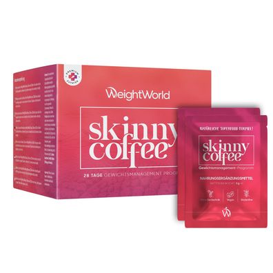 Skinny Coffee - Arabica Kaffee mit Chlorella, Grüner Tee - 28 Teebeutel - WeightWorld
