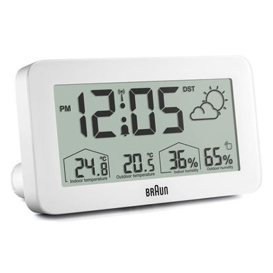 Braun Wecker - Digitalanzeige - weiß - BC13WP-DCF