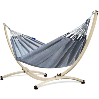 Potenza Kolumbien Hängematte 230x160 mit Verzinkter Gestell für 2 Personen 220kg