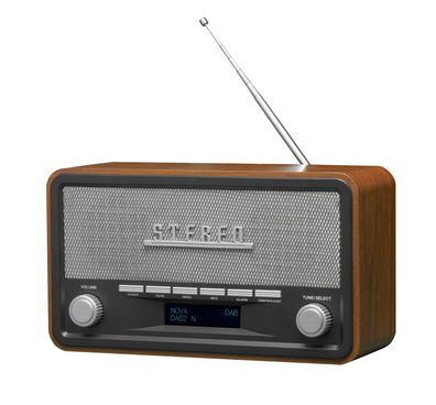 Denver DAB-18 Retro DAB+ Radio mit Bluetooth, Weckfunktion & Holzgehäuse