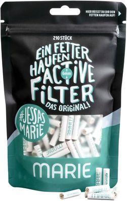 MARIE Active Filter 6mm - 210 Stück in Weiß im wiederverschließbarem Beutel