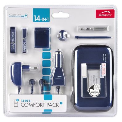 Speedlink 14in1 PACK Tasche HardCase Ladegerät KFZ Kopfhörer für Nintendo DSi