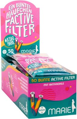 MARIE Ein Buntes Häufchen ActivFilter 6mm - 10 Beutel a 50 Aktivkohlefilter