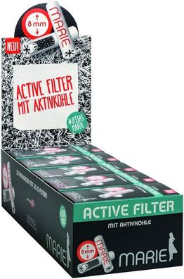 MARIE Activ Filter - Aktivkohlefilter 8mm - 25 Packungen a 10 Filter