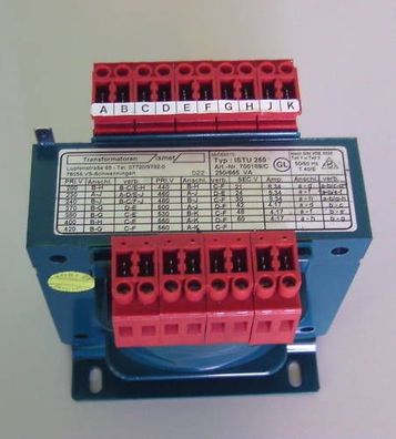 Transformator ismet ISTU 250 pri 200 - 560 V sec 21 24 30 42 48 60 V T9/351