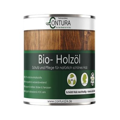 Contura Bio Holzöl Hartöl Holzschutz für Holz Öl Möbel Natur Pflegeöl