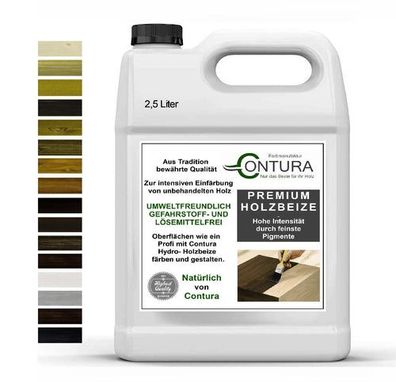 Contura Holzbeize Wasserbeize Möbel Farbe 2,5 Liter