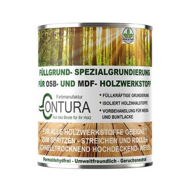 Contura Füllgrund Grundierung Füller weiß OSB MDF Spanplatte Holz Holzfaserplatte
