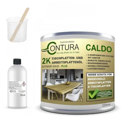 Contura Hartwachsöl 2K Arbeitsplattenöl Härter Holzöl Tische Theken Öl kratzfest Hart