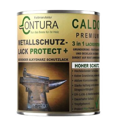 Contura 3 in 1 Rostschutzfarbe Metallschutzlack Glänzend RAL Metall Lack Farbe Grundi