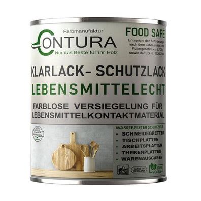 Contura Klarlack lebensmittelecht Hartlack Food Safe Schneidebrett Tischplatte Holzla