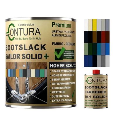 Contura 2K Bootslack Glänzend RAL Farbe Yachtlack Holzlack GFK Metall Boot Schiffslac