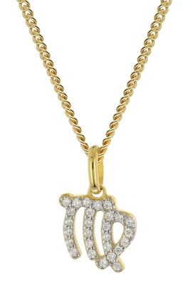 GLIZZ Schmuck Sternzeichen Jungfrau Gold 333/8K an vergoldeter Silberkette GL8330-06