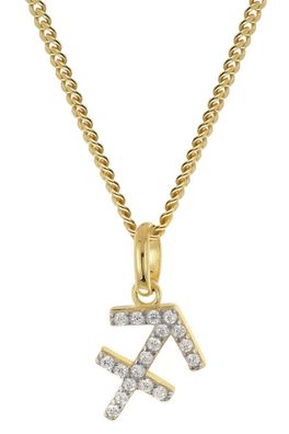 GLIZZ Schmuck Sternzeichen Schütze Gold 333/8K an vergoldeter Silberkette GL8330-09