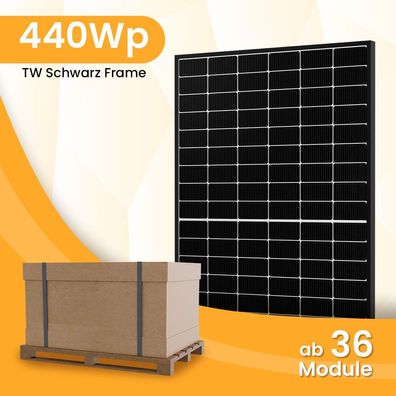 36 Stück/ 1 Palette - TW SOLAR 440W PV Solarmodul für Balkonkraftwerk Solaranlage