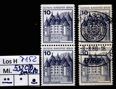 Los H7152: Berlin Mi. 532 C/D, gest. Paare