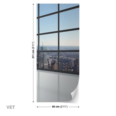 Türtapeten Selbstklebende Wandbild Tür Poster Balkonboden Stadt Hoch 1466