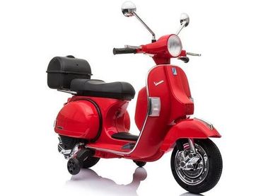 Motorroller Motorrad Vespa Rot Ledersitz EVA-Reifen 2x45W LED Frontscheinwerfer