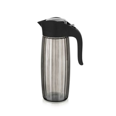 Karaffe aus Riffelglas in Anthrazit – 1,6L mit edlem Design
