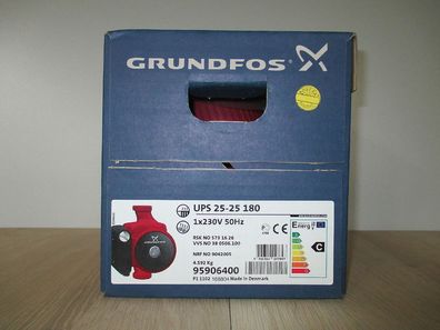 Grundfos Pumpe UPS 25 - 25 180mm Baulänge Heizungspumpe 1x230V KOST-EX P15/202