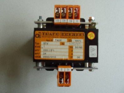 Transformator Dockter STV pri 202 V 220 V 230 V sec 24 V 100 VA T9/114